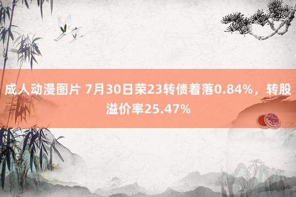 成人动漫图片 7月30日荣23转债着落0.84%，转股溢价率25.47%