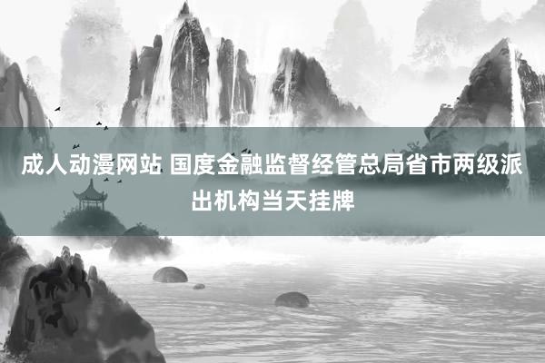 成人动漫网站 国度金融监督经管总局省市两级派出机构当天挂牌