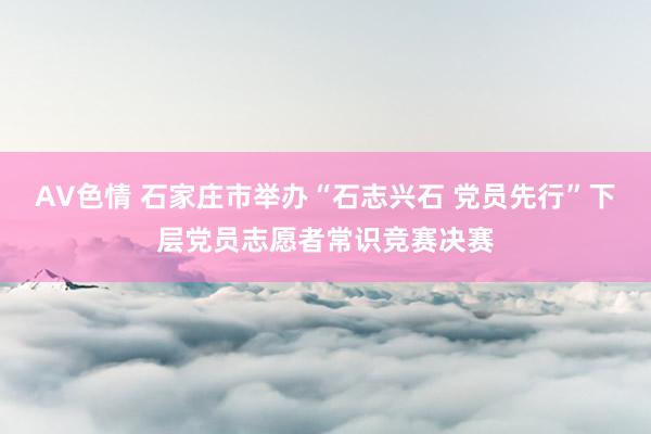 AV色情 石家庄市举办“石志兴石 党员先行”下层党员志愿者常识竞赛决赛