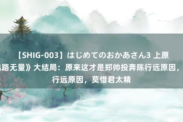 【SHIG-003】はじめてのおかあさん3 上原さゆり 《出路无量》大结局：原来这才是郑帅投奔陈行远原因，莫惜君太精