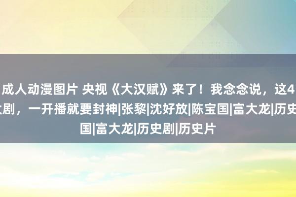 成人动漫图片 央视《大汉赋》来了！我念念说，这40集历史大剧，一开播就要封神|张黎|沈好放|陈宝国|富大龙|历史剧|历史片